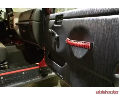 Fishbone Offroad Black/Red Paracord Door Handles Jeep Wrangler 1997-2006 - FB55286