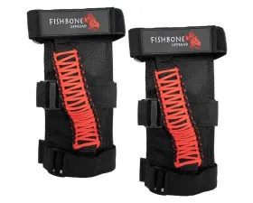 Fishbone Red ParaCord Grab Handles w/ 3 Straps Universal