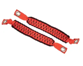 Fishbone Red ParaCord A-Pillar Grab Handles JK Wrangler 2007-2018