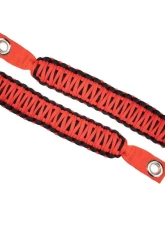 Fishbone Red ParaCord A-Pillar Grab Handles JK Wrangler 2007-2018                                     - FB55284 - Image 5
