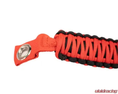 Fishbone Red ParaCord A-Pillar Grab Handles JK Wrangler 2007-2018 - FB55284