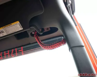 Fishbone Red ParaCord A-Pillar Grab Handles JK Wrangler 2007-2018 - FB55284