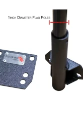 Fishbone Offroad Universal Truck Bed Rail Flag Mount                                     - FB21329 - Image 2