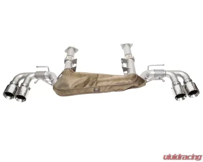Soul Performance Performance Rear Exhaust System 4" Dual Wall Straight Cut Tips Brushed Chevrolet C8 Corvette Stingray 2020-2024 - CHEV.C8.ES.SWT.BR