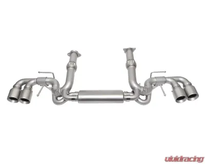 Soul Performance Valved Exhaust System 4" Dual Wall Straight Cut Tips Jet-Hot Ceramic Matte Black Chevrolet C8 Corvette Stingray 2020-2024 - CHEV.C8.VES.SWT.MB