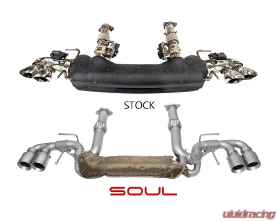 Soul Performance Valved Exhaust System 4" Dual Wall Straight Cut Tips Jet-Hot Ceramic Matte Black Chevrolet C8 Corvette Stingray 2020-2024 - CHEV.C8.VES.SWT.MB