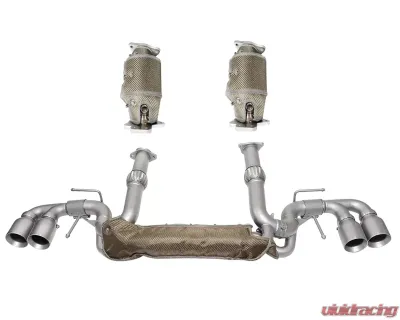 Soul Performance Valved Exhaust Package 4" Dual Wall Straight Cut Tips Brushed Chevrolet C8 Corvette Stingray 2020-2024 - CHEV.C8.VPKG.SWT.BR