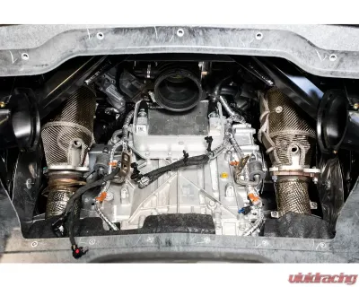 Soul Performance Valved Exhaust Package 4" Dual Wall Straight Cut Tips Brushed Chevrolet C8 Corvette Stingray 2020-2024 - CHEV.C8.VPKG.SWT.BR