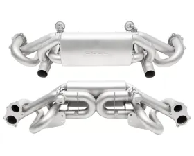 Soul Performance Valved Exhaust System Brushed Slash Cut Double Wall Tips No Valve Controller Porsche 718 GT4 | Spyder | GTS Cayman 2020+