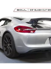 Soul Performance Performance Exhaust System Straight Cut Single Wall Tips Titanium Porsche 981 Cayman | Boxster 2013-2024                                     - POR.981.ESX.SWTT - Image 4