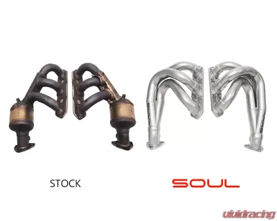 Soul Performance Competition Headers w/ O2 Spacers Pair Porsche 987.1 Cayman | Boxster 2005-2008 - POR.9871.COHO2