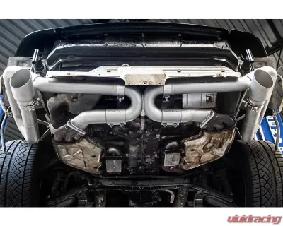 Soul Performance Resonated Competition Muffler Bypass Exhaust w/Bischoff Flange OBD2 Brushed Tips Porsche 993 Carrera 1994-1998 - POR.993.B2.MBCBPR.BR