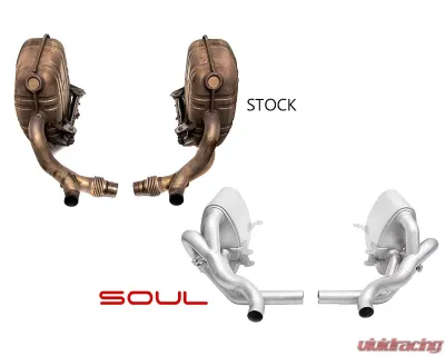 Soul Performance Valved Exhaust For PSE Polished Chrome Tips Porsche 997.1 Carrera 2005-2008 - POR.9971PSE.VES.POL