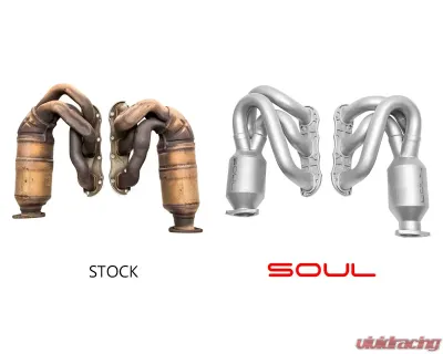 Soul Performance Long Tube Street Headers/HJS HD 200 Cell Cats Porsche 997.2 Carrera 2009-2011 - POR.9972.STH