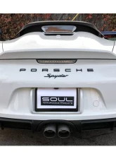 Soul Performance Performance Exhaust System Slash Cut Single Wall Tips Titanium Porsche 981 GT4 | Spyder 2015-2016                                     - POR.GT4.ESX.SLTT - Image 5