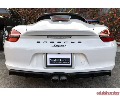 Soul Performance Performance Exhaust System Slash Cut Single Wall Tips Titanium Porsche 981 GT4 | Spyder 2015-2016 - POR.GT4.ESX.SLTT