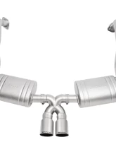 Soul Performance Valved Exhaust System Slash Cut Single Wall Tips Titanium Porsche 981 GT4 | Spyder 2015-2016                                     - POR.GT4.VES.SLTT - Image 4