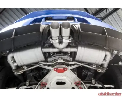 Soul Performance Valved Exhaust System Slash Cut Single Wall Tips Titanium Porsche 981 GT4 | Spyder 2015-2016 - POR.GT4.VES.SLTT