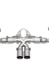 Soul Performance Race Exhaust System Manual Trans Slash Cut Single Wall Tips Brushed Porsche 981 GT4 | Spyder 2015-2016                                     - POR.GT4M.RER.SLTBR - Image 6