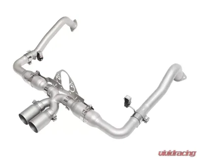 Soul Performance Race Exhaust System Manual Trans Slash Cut Single Wall Tips Brushed Porsche 981 GT4 | Spyder 2015-2016 - POR.GT4M.RER.SLTBR