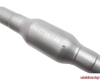 Soul Performance Resonated Muffler Bypass Exhaust 4" Dual Wall Slash Cut Tips Signature Satin Porsche Macan S 2014-2018 - POR.MAC3.MB.SLT