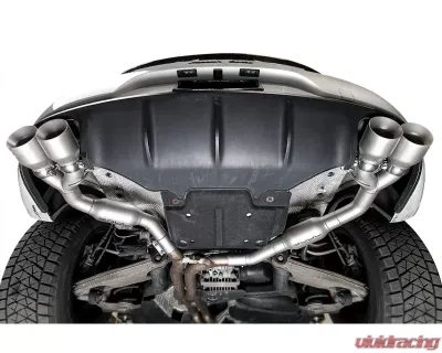 Soul Performance Resonated Muffler Bypass Exhaust 4" Dual Wall Slash Cut Tips Signature Satin Porsche Macan S 2014-2018 - POR.MAC3.MB.SLT