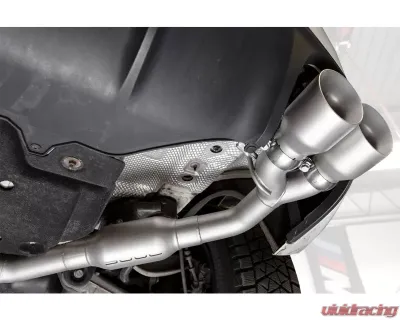 Soul Performance Resonated Muffler Bypass Exhaust 4" Dual Wall Slash Cut Tips Signature Satin Porsche Macan S 2014-2018 - POR.MAC3.MB.SLT