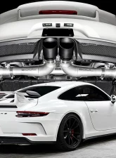 Soul Performance Center Muffler Bypass Exhaust w/ 4 inch Straight Cut Single Wall Satin Black Tip Porsche 991 GT3/GT3 RS | 911R 2014+                                     - POR.991GT3.CMB.SWTB - Image 5