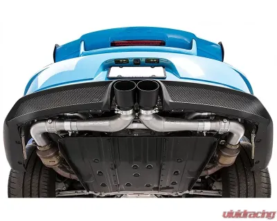 Soul Performance Center Muffler Bypass Exhaust w/ 4 inch Straight Cut Single Wall Satin Black Tip Porsche 991 GT3/GT3 RS | 911R 2014+ - POR.991GT3.CMB.SWTB