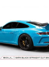 Soul Performance Center Muffler Bypass Exhaust w/ 4 inch Straight Cut Single Wall Satin Black Tip Porsche 991 GT3/GT3 RS | 911R 2014+                                     - POR.991GT3.CMB.SWTB - Image 7