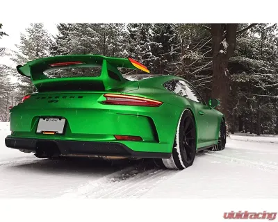 Soul Performance Center Muffler Bypass Exhaust w/ 4 inch Straight Cut Single Wall Satin Black Tip Porsche 991 GT3/GT3 RS | 911R 2014+ - POR.991GT3.CMB.SWTB