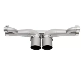 Soul Performance Center Muffler Bypass Exhaust w/ 4 inch Straight Cut Single Wall Satin Black Tip Porsche 991 GT3/GT3 RS | 911R 2014+
