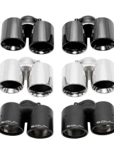 Soul Performance Bolt On Exhaust Tips Porsche 991.1 Carrera Base w/o PSE 2012-2016                                     - POR.991B.CFT - Image 7
