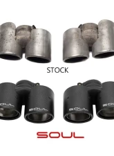 Soul Performance Bolt On Exhaust Tips Porsche 991.1 Carrera Base w/o PSE 2012-2016                                     - POR.991B.CFT - Image 6