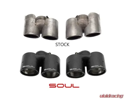 Soul Performance Bolt On Exhaust Tips Porsche 991.1 Carrera Base w/o PSE 2012-2016 - POR.991B.CFT