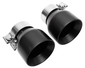 Soul Performance Bolt On Exhaust Tips Dual Wall Slash Cut Jet-Hot Matte Black Porsche 718 GT4 / Spyder / GTS