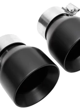 Soul Performance Bolt On Exhaust Tips Dual Wall Slash Cut Jet-Hot Matte Black Porsche 718 GT4 / Spyder / GTS                                     - POR.718GT4.DWSL.MB - Image 2