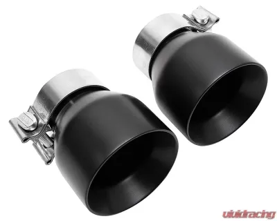 Soul Performance Bolt On Exhaust Tips Dual Wall Slash Cut Jet-Hot Matte Black Porsche 718 GT4 / Spyder / GTS - POR.718GT4.DWSL.MB
