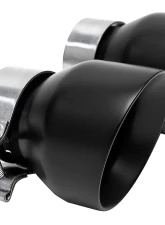 Soul Performance Bolt On Exhaust Tips Dual Wall Slash Cut Jet-Hot Matte Black Porsche 718 GT4 / Spyder / GTS                                     - POR.718GT4.DWSL.MB - Image 3