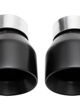 Soul Performance Bolt On Exhaust Tips Dual Wall Slash Cut Jet-Hot Matte Black Porsche 718 GT4 / Spyder / GTS                                     - POR.718GT4.DWSL.MB - Image 4