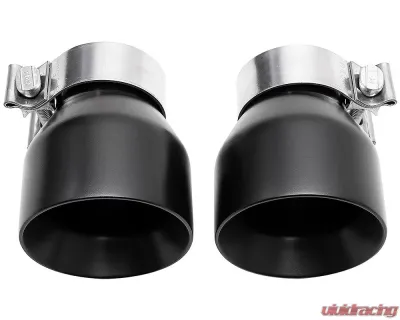 Soul Performance Bolt On Exhaust Tips Dual Wall Slash Cut Jet-Hot Matte Black Porsche 718 GT4 / Spyder / GTS - POR.718GT4.DWSL.MB