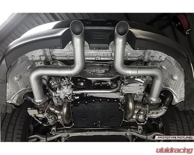 Soul Performance Trackback Turbo Back Exhaust System with HJS HD 200 Cell Catalytic Converters 4" Satin Black Double Wall Tips Porsche 991.2 Carrera with PSE 2017-2024 - POR.9912PSE.CTBE.DWT4B