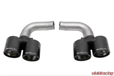 Soul Performance Muffler Bypass Pipes w/Carbon Fiber Tips Porsche 997.1 Carrera 2005-2008 - POR.9971.MBPB