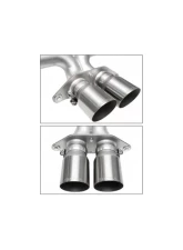 Soul Performance Exhaust System 4" Straight Cut Single Wall Tips (Brushed) Porsche 922 GT3 2022+                                     - POR.992GT3.ESX.SWT4BR - Image 3