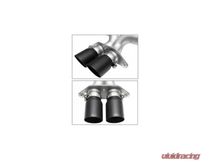 Soul Performance Exhaust System 4" Straight Cut Single Wall Tips (Satin Black) Porsche 922 GT3 2022+ - POR.992GT3.ESX.SWT4B