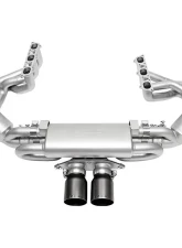 Soul Performance 4" Cut Single Wall Tip Satin Black Soul Valved Exhaust Package w/ Catted HJS HD 200 Cell Catalytic Converters Porsche 992 GT3 2022+                                     - POR.992GT3.VPKGS.SLT4B - Image 2