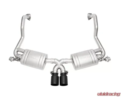 Soul Valved Exhaust w/ Black Chrome Double Wall Tips Porsche 987.2 Cayman / Boxster 2009-2012 - POR.9872.VES.BC