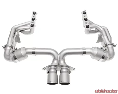 Soul Catted Exhaust System w/ 4" Straight Cut Single Satin Tips Porsche 992 GT3 2022+ - POR.992GT3.RES.SWT4
