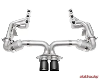 Soul Catted Exhaust System w/ 4" Straight Cut Satin Black Tips Porsche 992 GT3 2022+ - POR.992GT3.RES.SWT4B