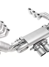 Soul Catted Valved Exhaust Package w/ 4" Slash Cut Sig. Satin Tips Porsche 992 GT3 2022+                                     - POR.992GT3.VPKGS.SLT4 - Image 4